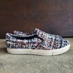 Steve Madden Tweed Sneakers Slip On Flats Women's Size 9